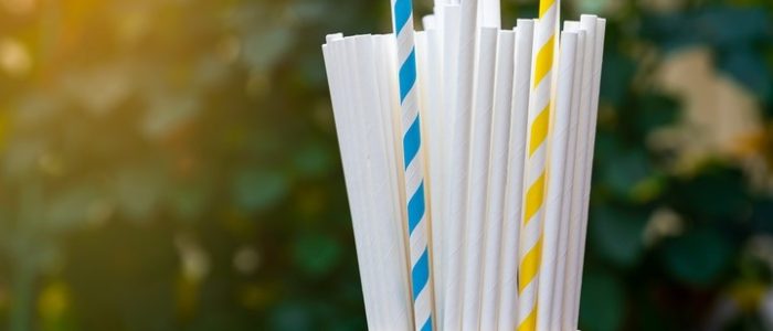 Reusable,Straws,In,The,Paper,Cup,With,Selective,Focus,And